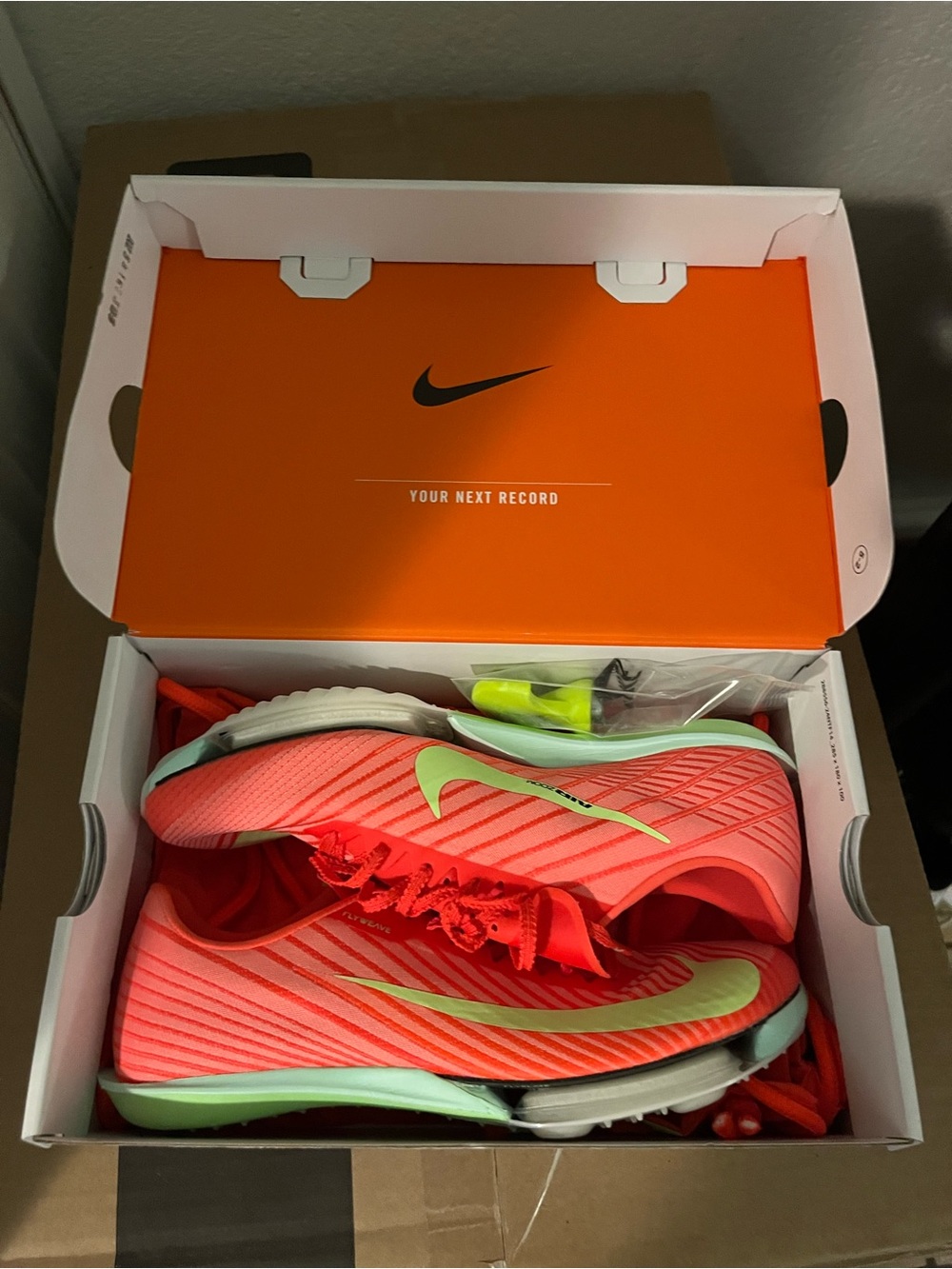 Nike Coral Pink Running Shoes with Mint Swoosh